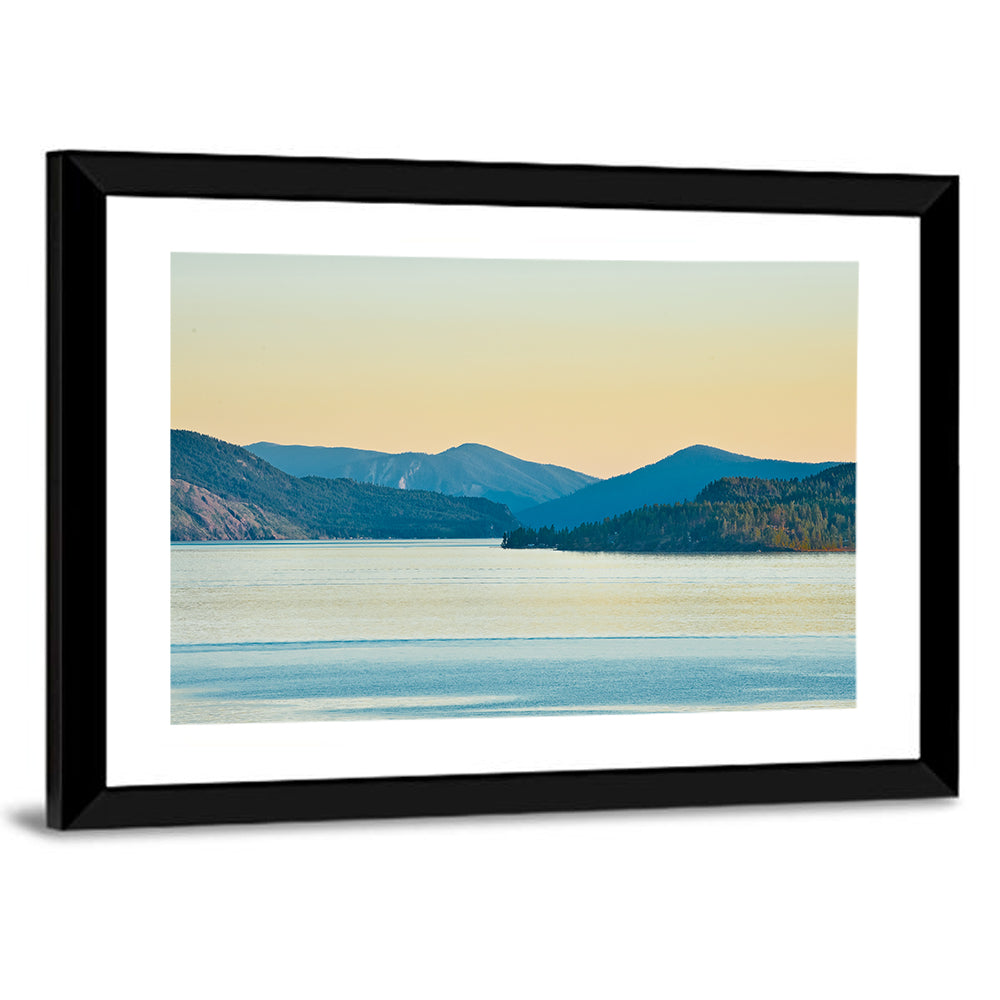 Lake Pend Oreille at Golden Hour Wall Art