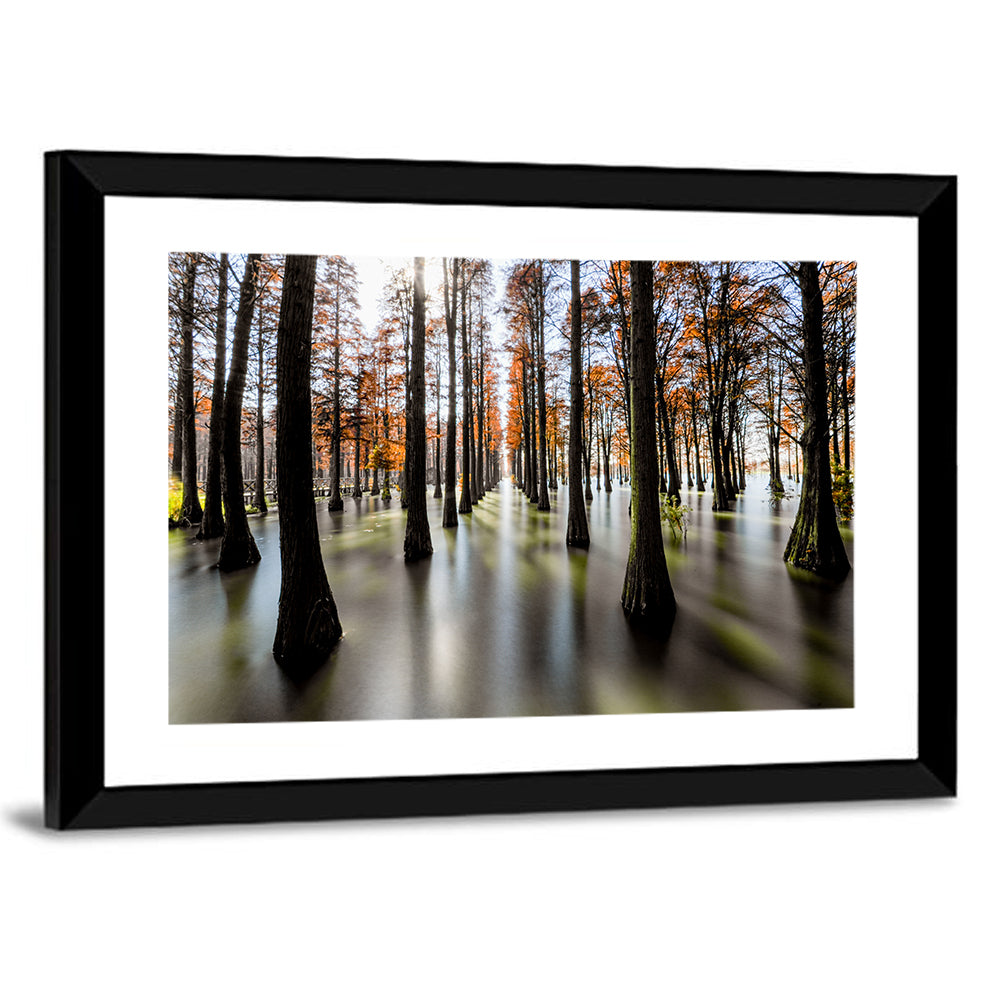 Water Red Forest Wall Art