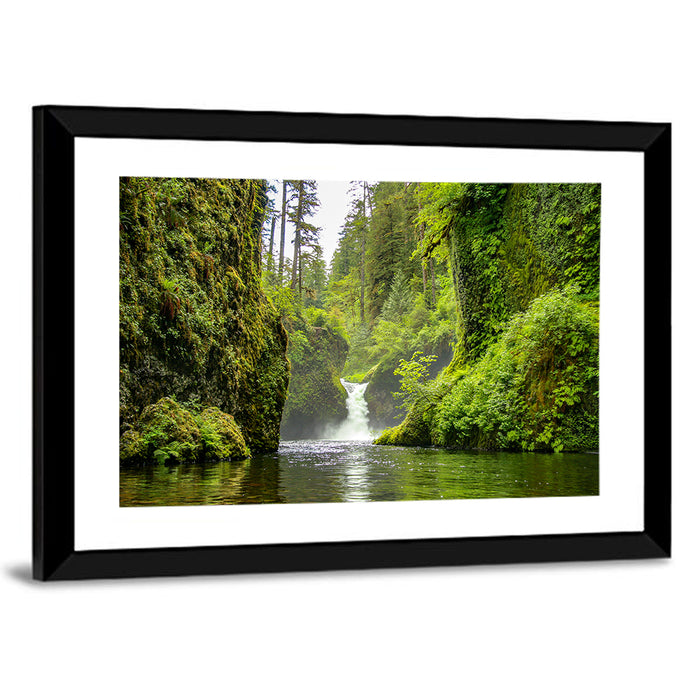 Punch Bowl Falls, Cascade Locks Wall Art as a framed print