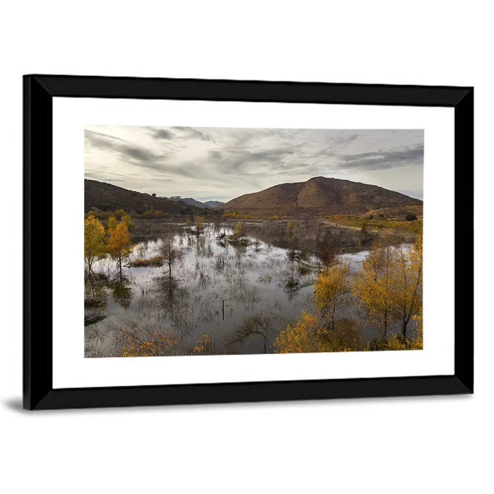 Lake Hodges Autumn Reflection Wall Art
