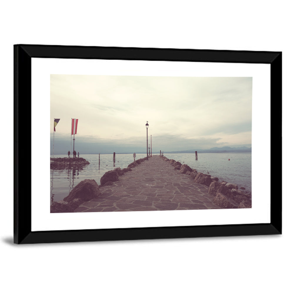 Stone Pier at Lake Garda Wall Art