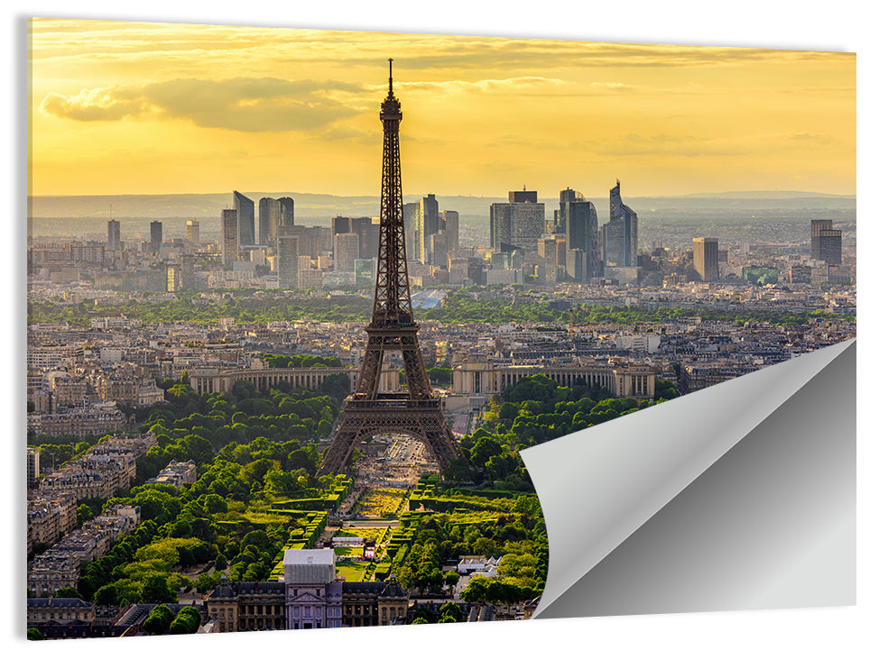 Eiffel Tower at Golden Hour Wall Art