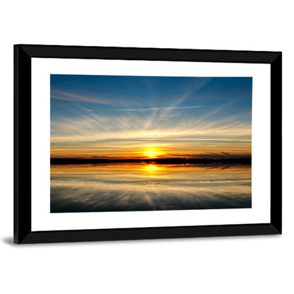 Oklahoma Lake Sunset Reflection Wall Art