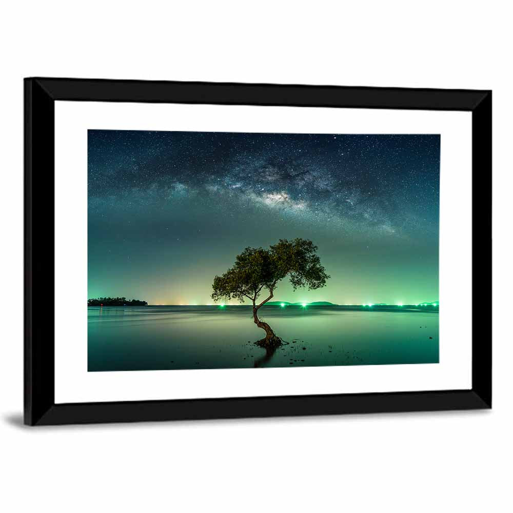 Milky Way Over Mangrove Tree Wall Art
