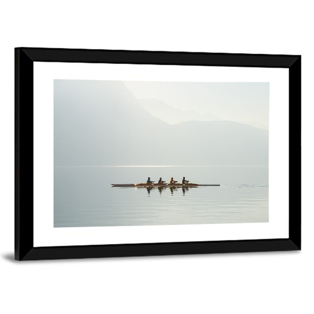 Rowing In Lake Lugano Wall Art