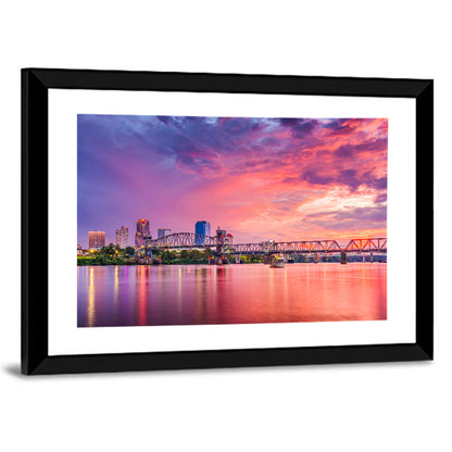 Little Rock Sunset Skyline Wall Art
