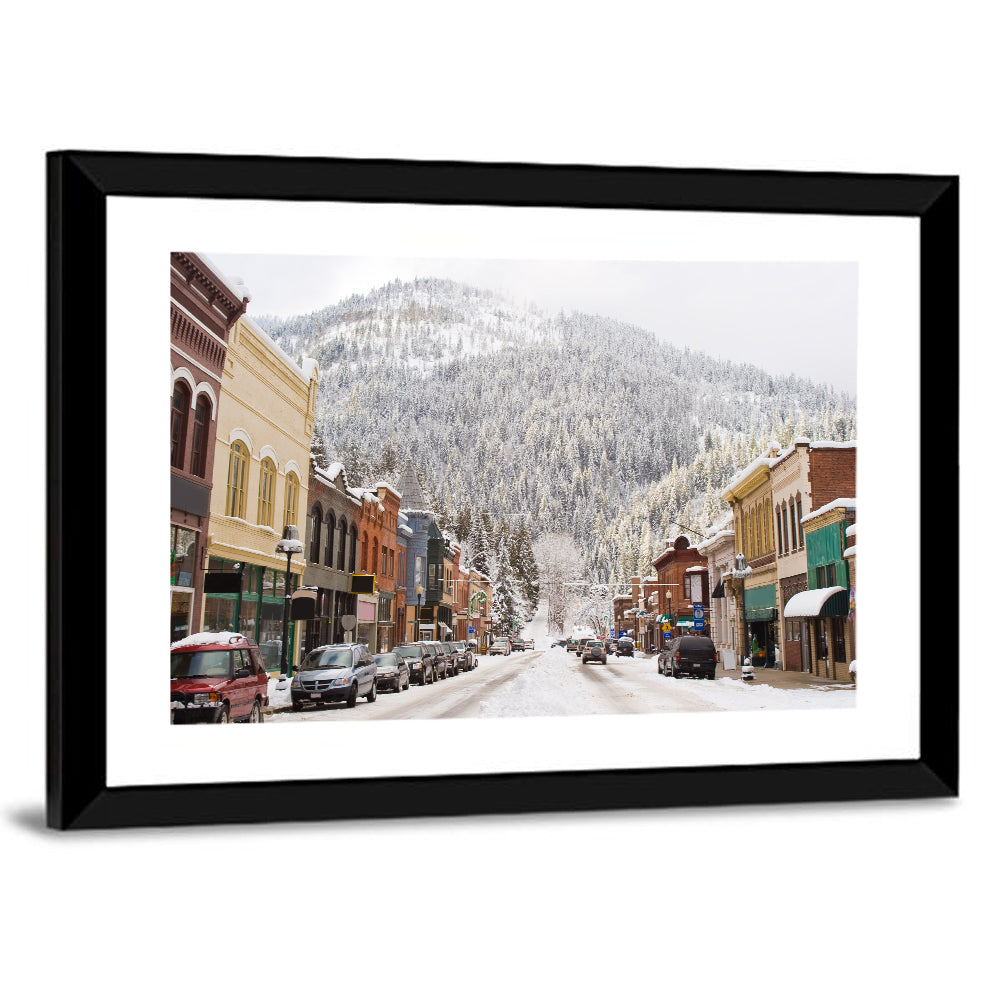 Snow Covered Mountain Main Street Wall Art