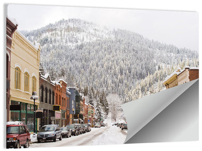 Snow Covered Mountain Main Street Wall Art