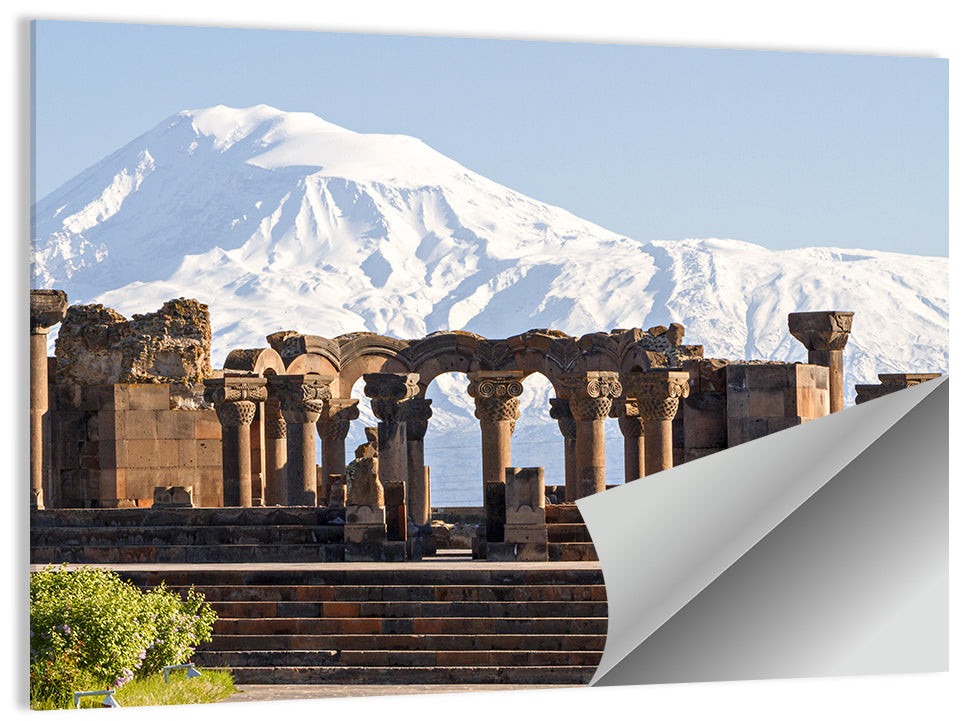 Zvartnots Cathedral and Mount Ararat Wall Art