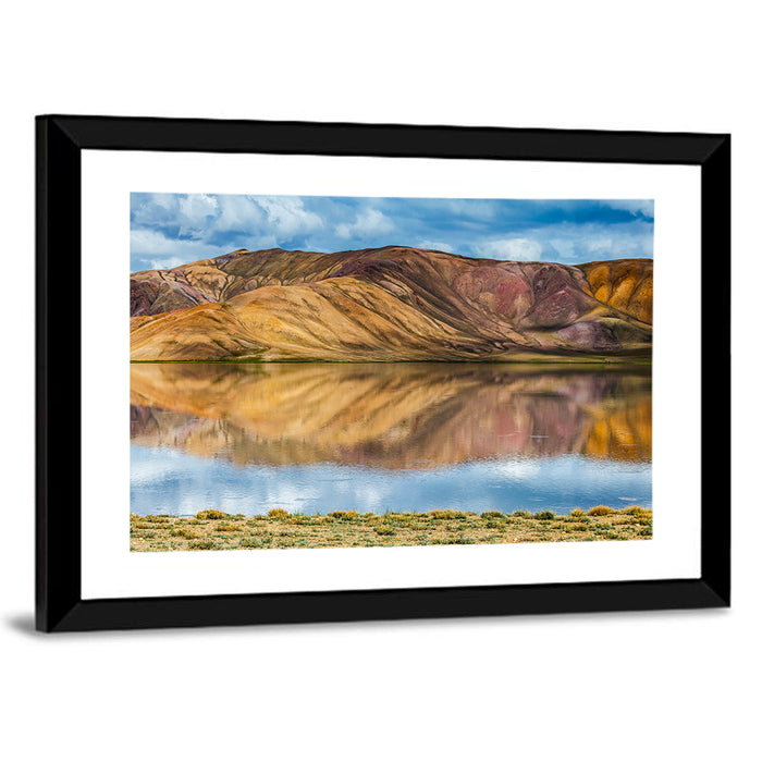 Bulunkul Lake Reflection Wall Art as a framed print