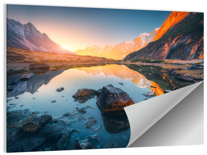 Himalayan Lake Reflections Wall Art