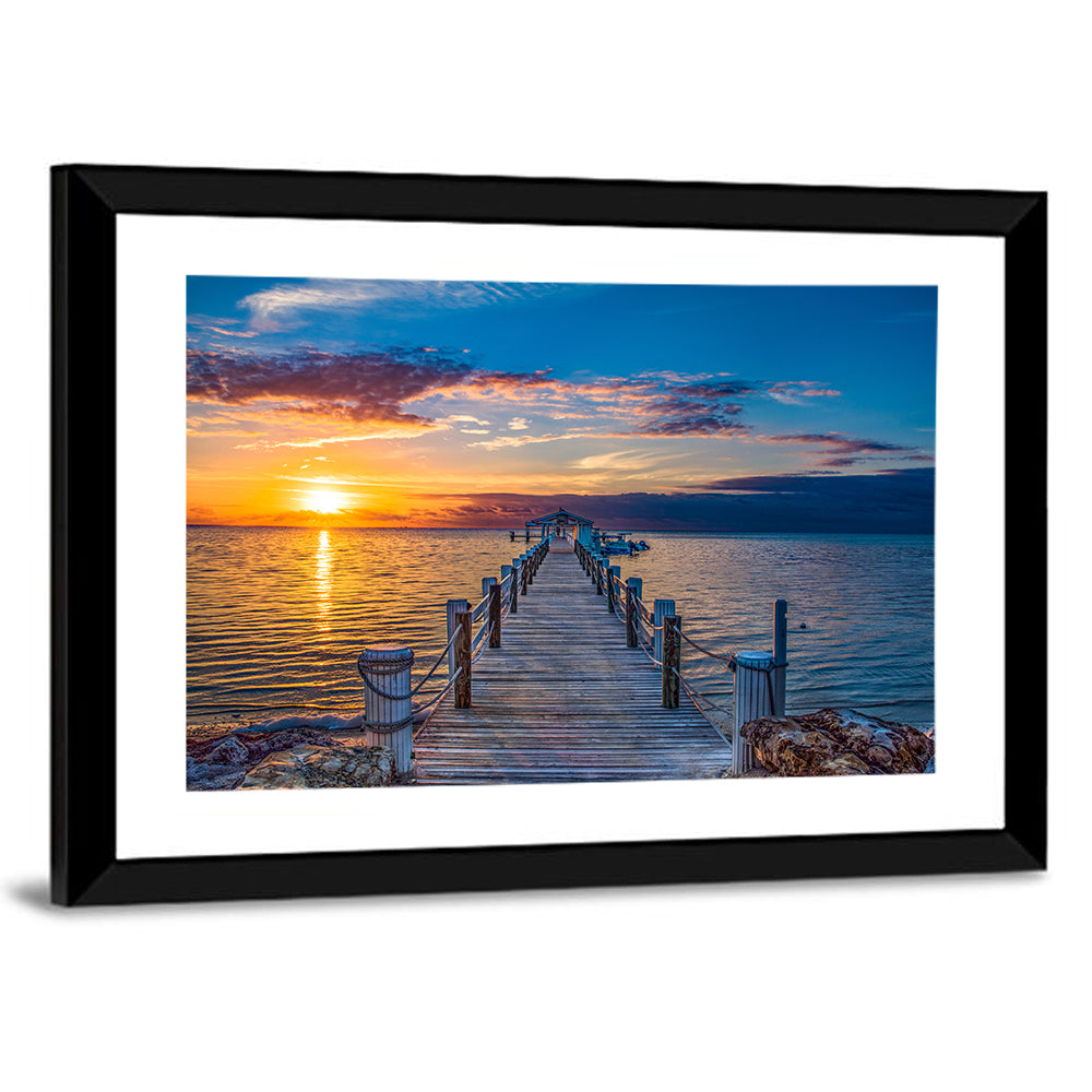 Islamorada Pier at Golden Hour Wall Art