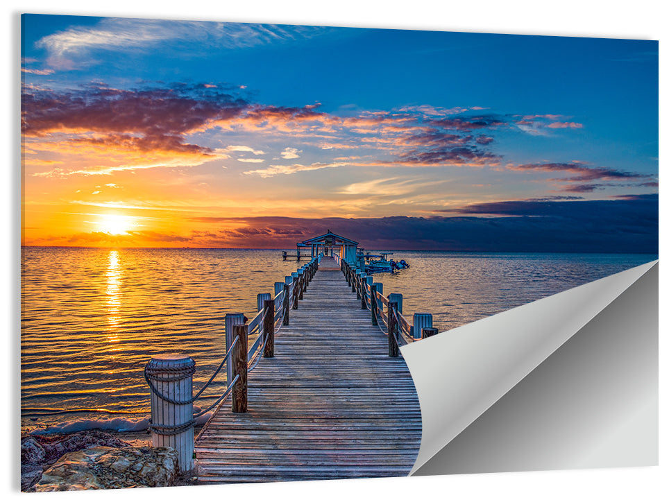 Islamorada Pier at Golden Hour Wall Art