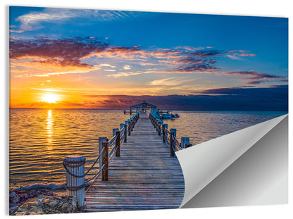 Islamorada Pier at Golden Hour Wall Art