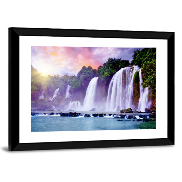 Ban Gioc Banyue Waterfall Wall Art as a framed print
