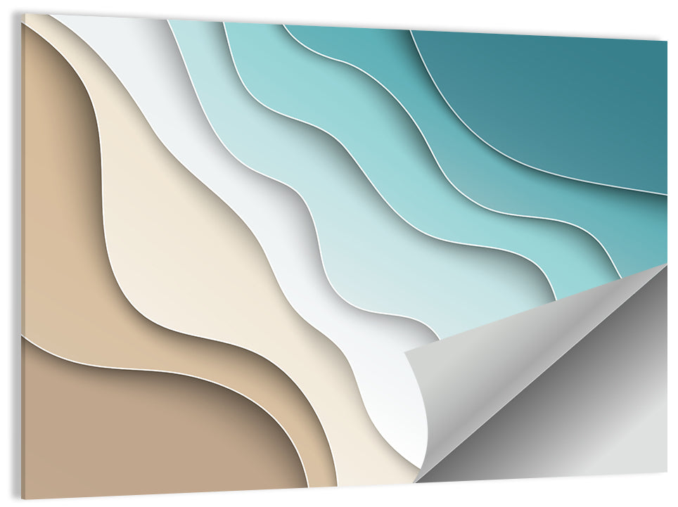 Aerial Beach Layers Wall Art