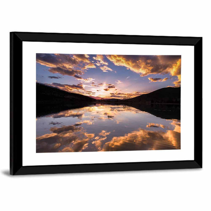 Avon Lake Clouds Wall Art as a framed print