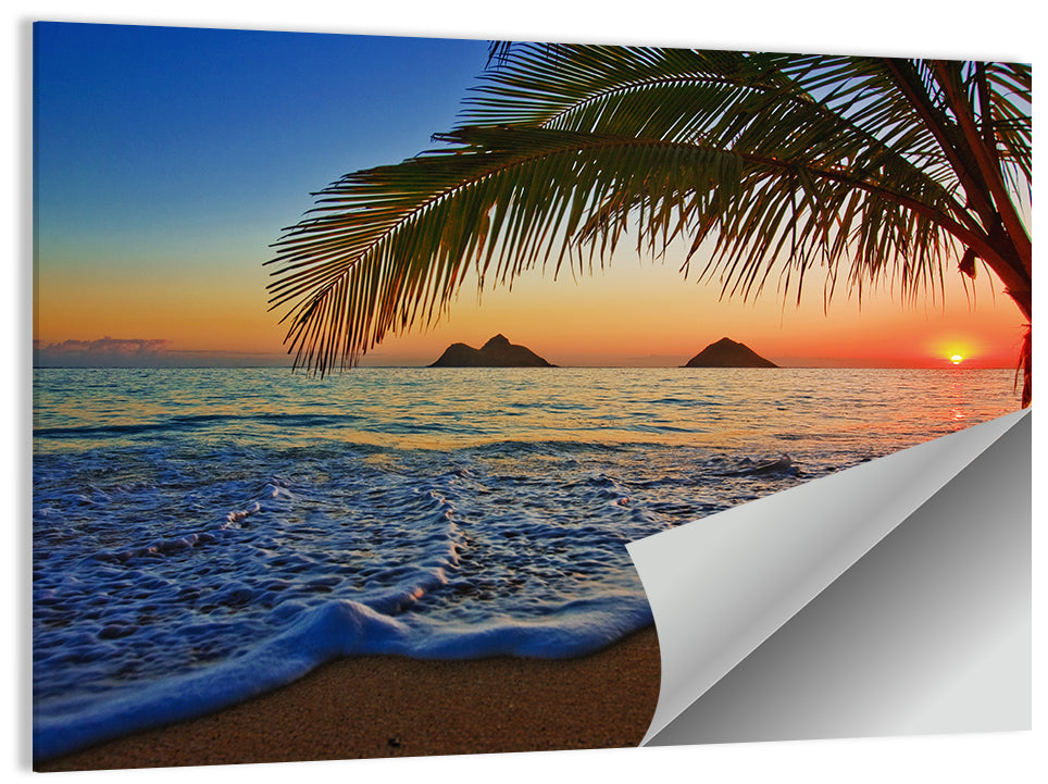 Lanikai Beach Sunset Wall Art