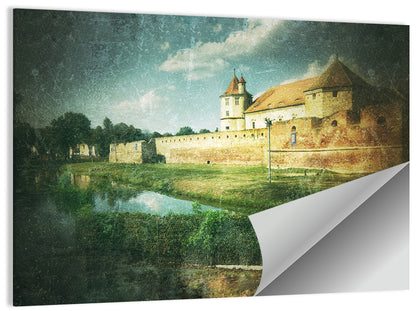 Făgăraș Fortress Moat Reflection Wall Art