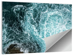 Aerial Ocean Waves with Sea Foam Wall Art