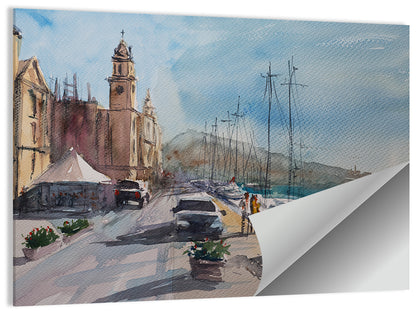 Valette Harbor Sketch Wall Art