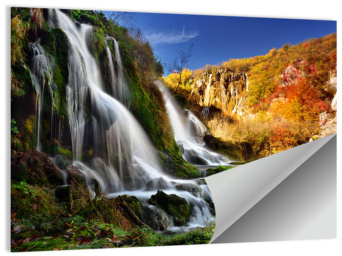 Plitvice Lakes Waterfall Wall Art as a poster print