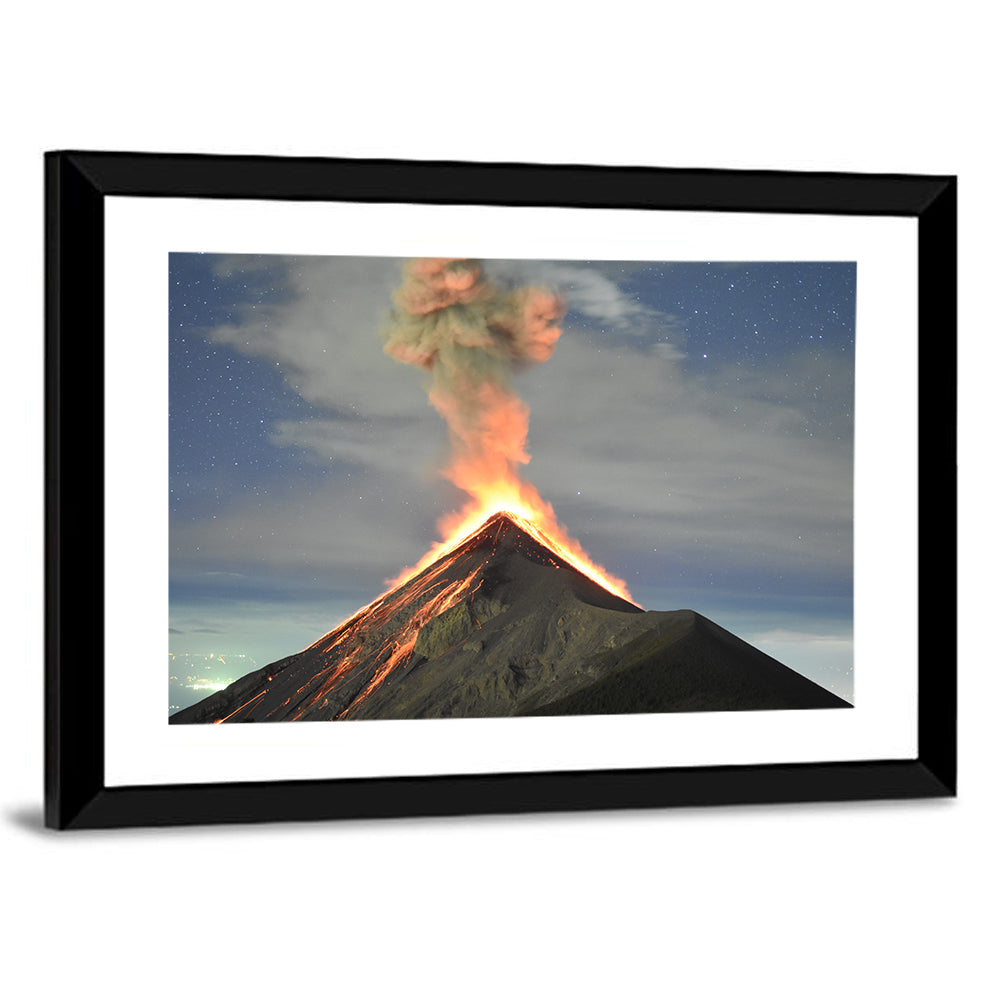 Fuego Night Eruption Wall Art