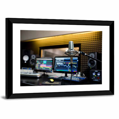 Studio Microphone Close-up Wall Art