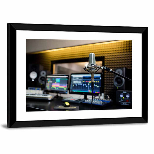 Studio Microphone Close-up Wall Art