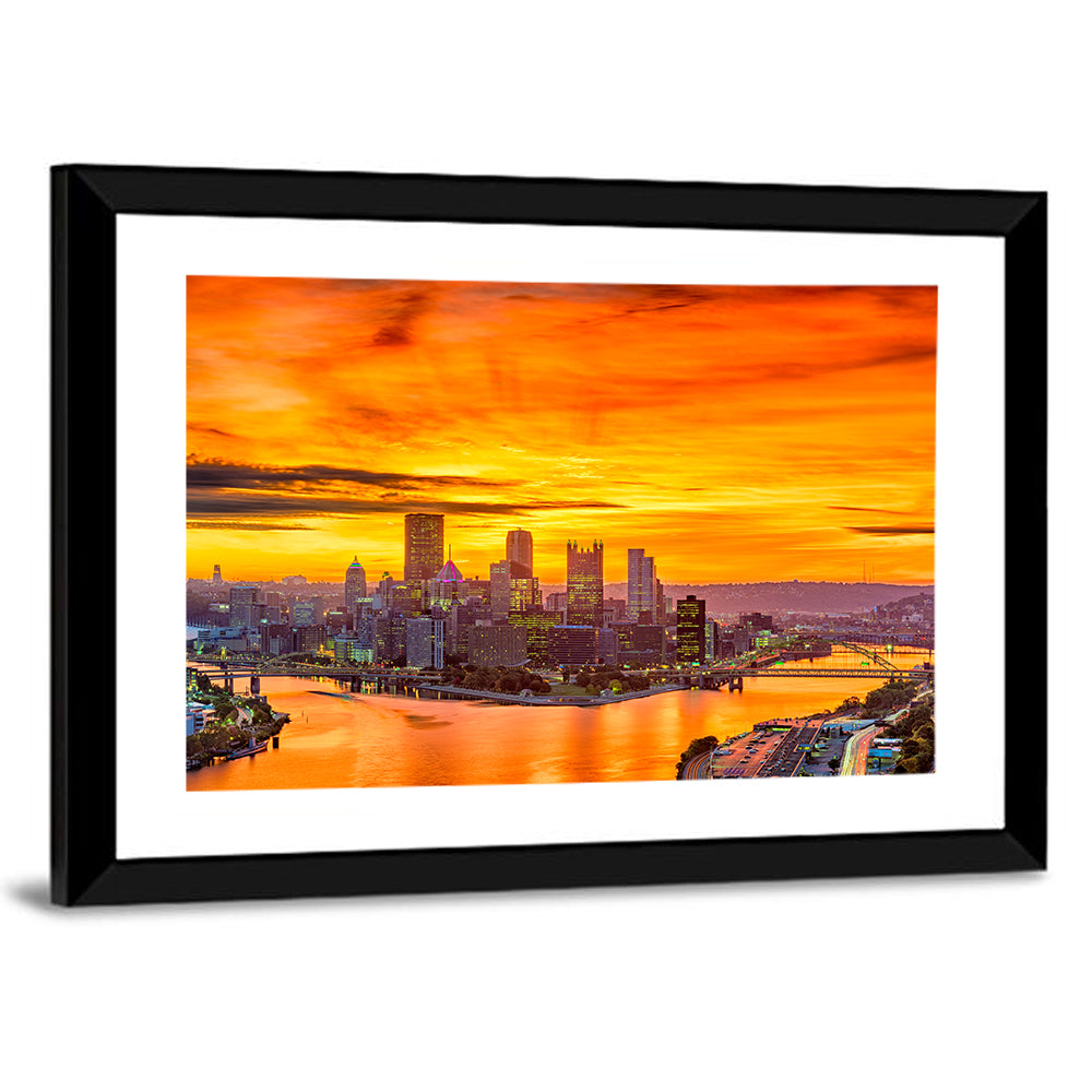 Pittsburgh Skyline at the Point Wall Art