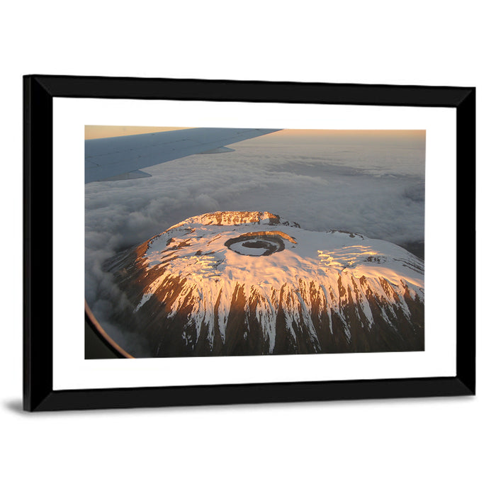 Mount Kilimanjaro Sunset Wall Art as a framed print