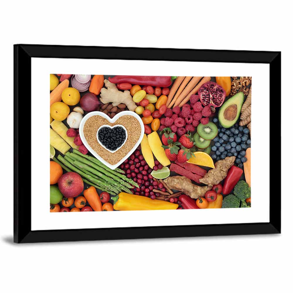 Heart-shaped Bowl of Superfoods Wall Art