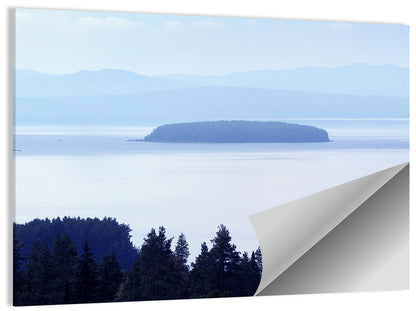 Dalarna Mist with Lighthouse Wall Art