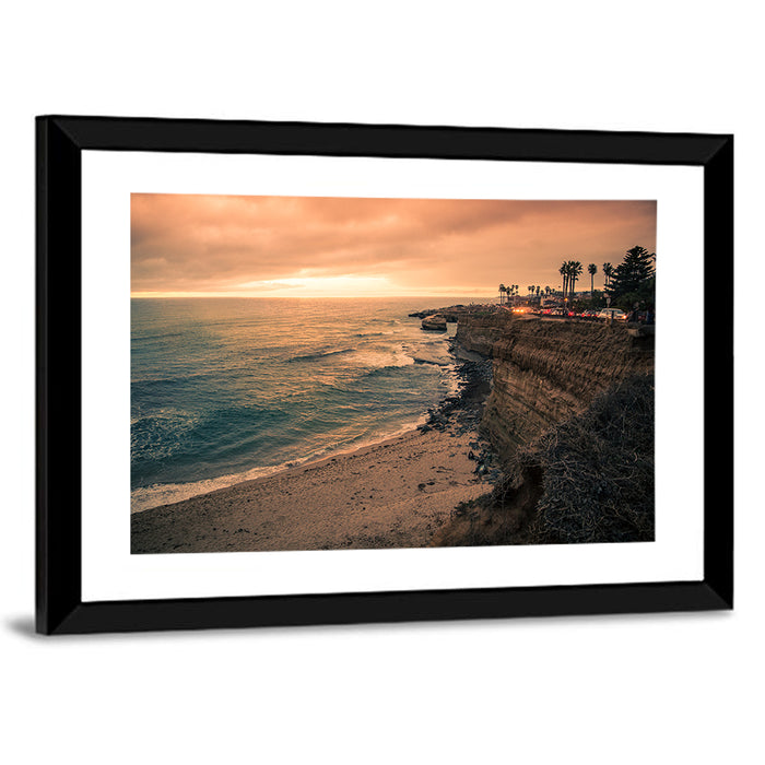 Point Loma Cliffs Wall Art as a framed print