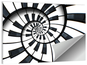 Spiral Piano Keyboard Wall Art