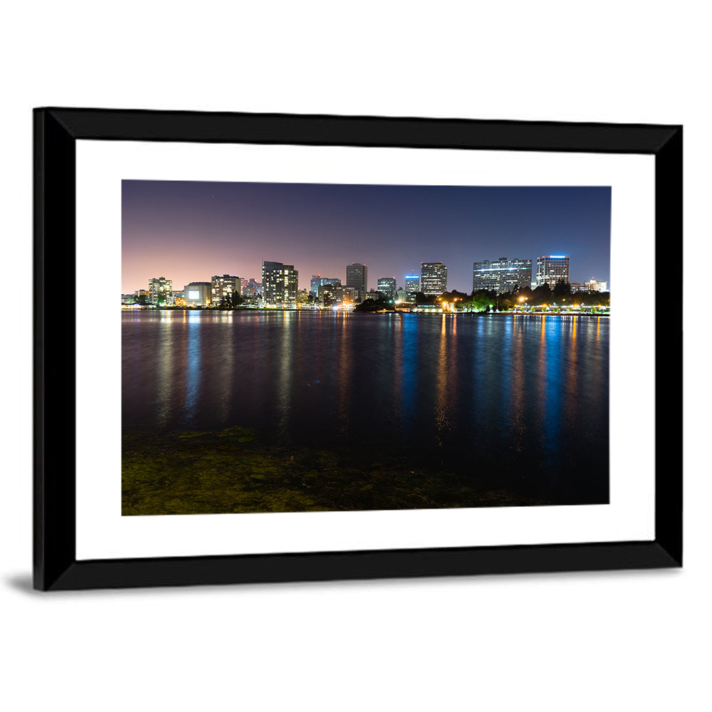 Oakland Skyline Over Lake Merritt Wall Art