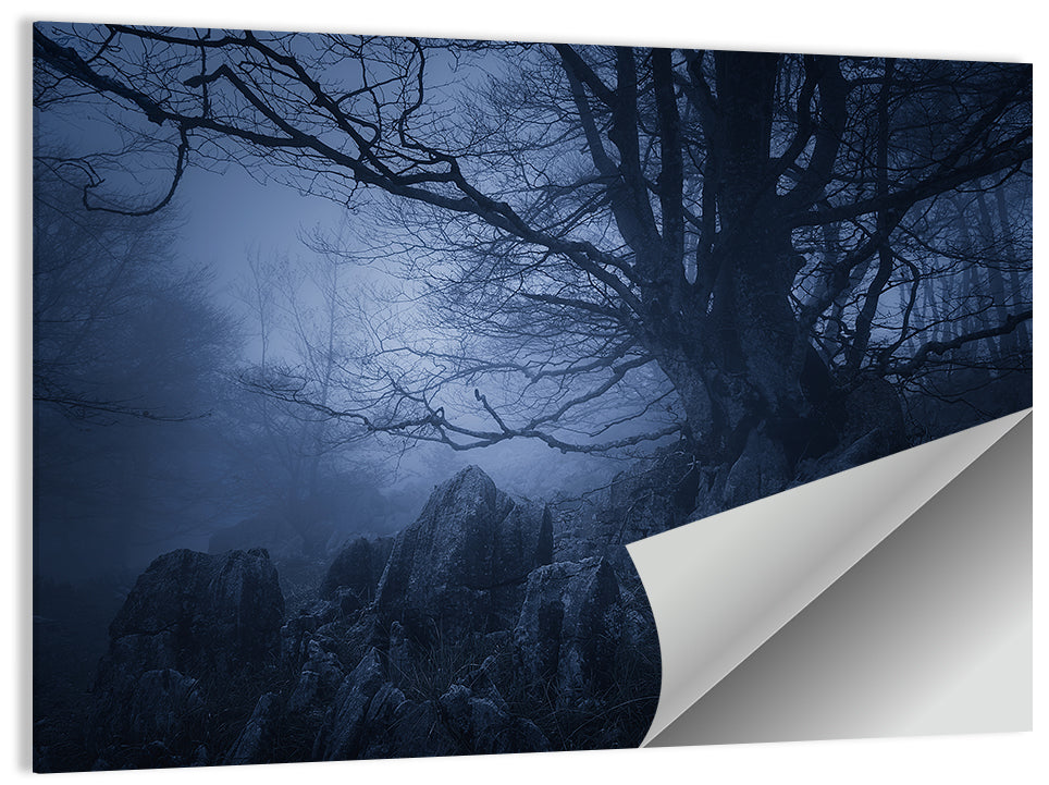 Gnarled Tree at Twilight Wall Art