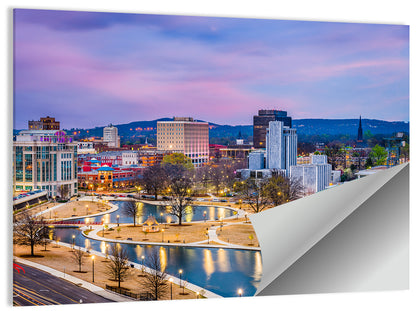 Huntsville Twilight at Big Spring Park Wall Art