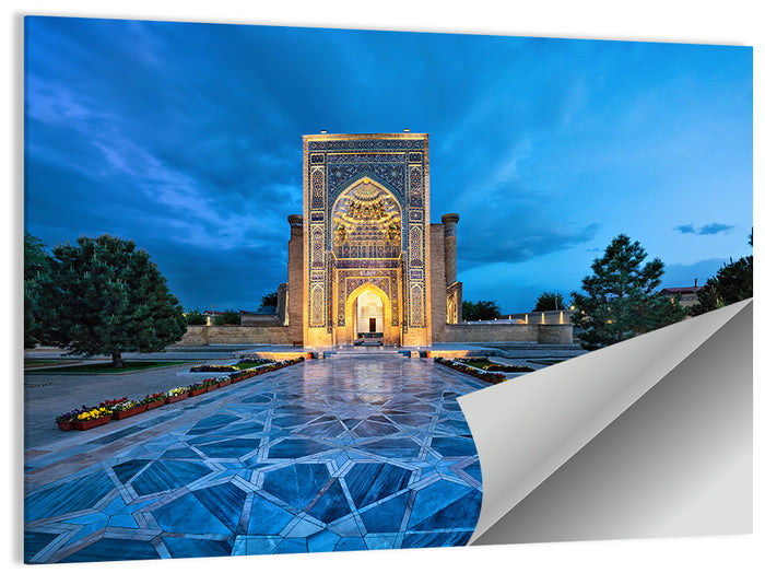 Gur-e-amir Twilight Entrance Wall Art as a poster print