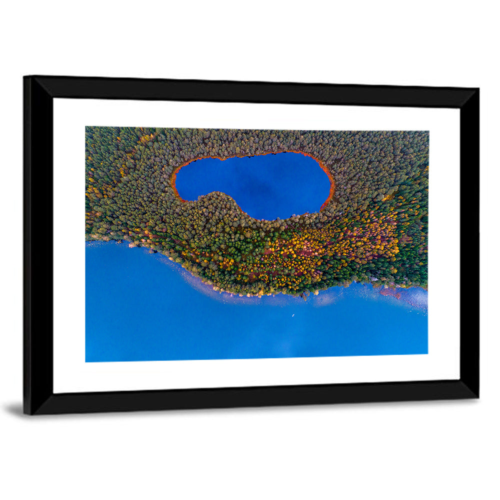 Autumn Forest Lake Wall Art