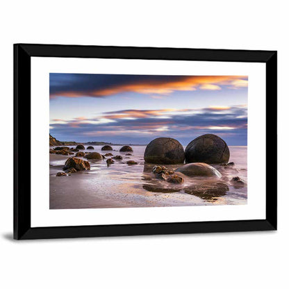 Moeraki Boulders at Sunset Wall Art