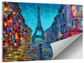 Rainy Paris Street with Eiffel Tower Wall Art