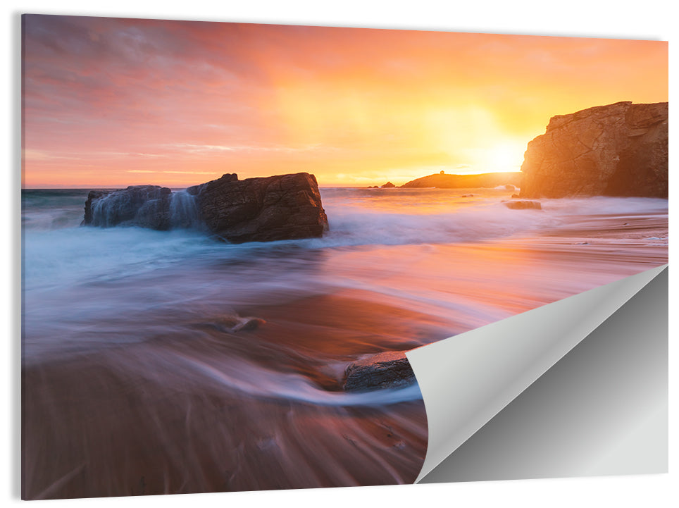 Quiberon Beach Sunset Wall Art