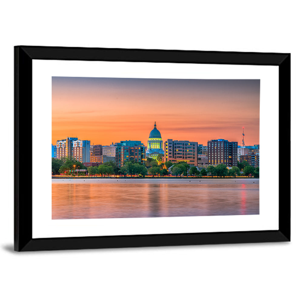 Madison State Capitol Skyline Wall Art