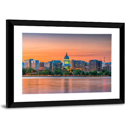 Madison State Capitol Skyline Wall Art