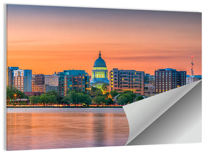 Madison State Capitol Skyline Wall Art