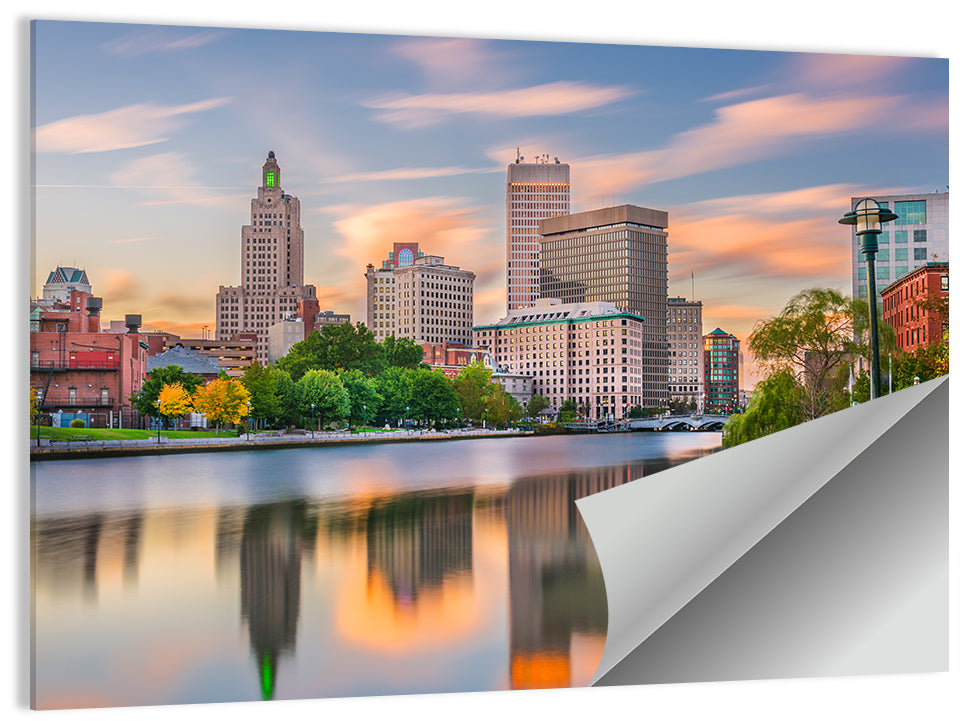 Providence Golden Hour Skyline Wall Art