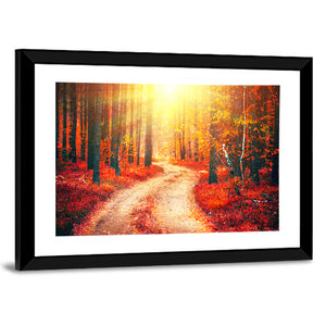 Autumn Forest Pathway Wall Art