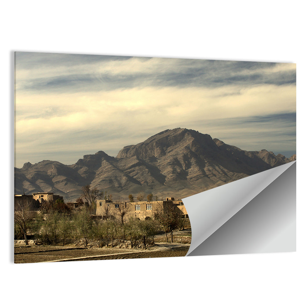 Afghan Mountain Village Wall Art