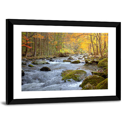 Autumn Mountain Stream Wall Art